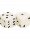 К10-1 Кости игральные 10 мм (2 шт.) полим.аналог слон.кости