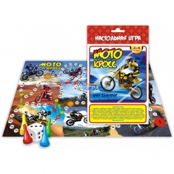 10513 Настольная игра ходилка "Мотокросс"