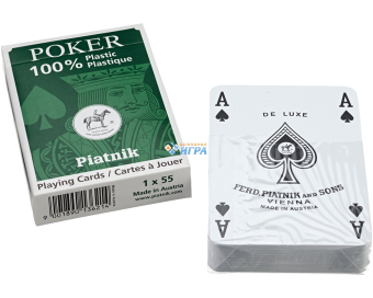 Игральные карты "100% Пластик" стандартный индекс 54 листа 